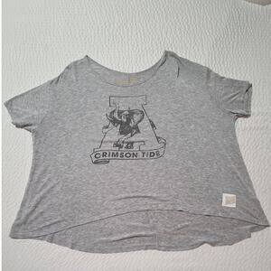 Alabama Crimson Tide women S small Tshirt Retro Brand short sleeve gray rush usa